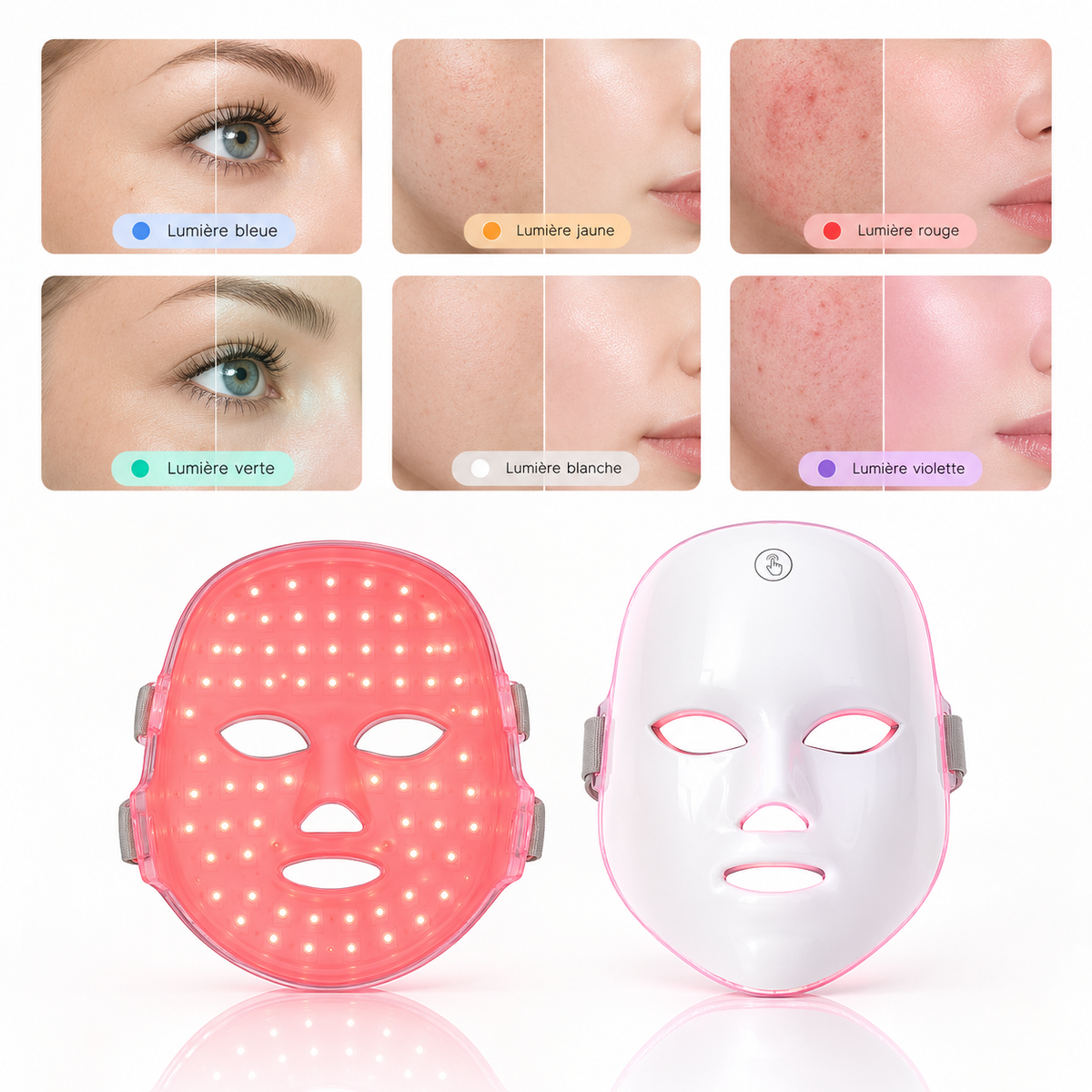 Masque LED Visage 7 Couleurs SERAVA